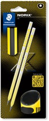 Crayon Staedtler Norix HB blister 2 pièces jaune-noir