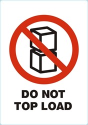 Warning label IEZZY do not top load 74mmx105mm 500 pcs