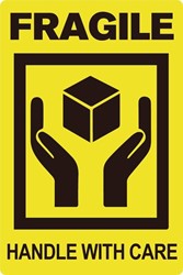 Warning label IEZZY fragile handle with care 50,8mmx76,2mm 200pcs