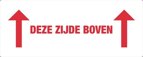 Warning label IEZZY this side up 150mmx60mm 500 pcs