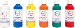 Peinture au doigt Qrea set 6 couleurs 250ml
