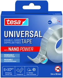 Plakband tesa Nano dubbelz 30mmx3m