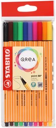 Fineliner STABILO Point 88/10 Qrea Edition feines Sortiment 10 Stück