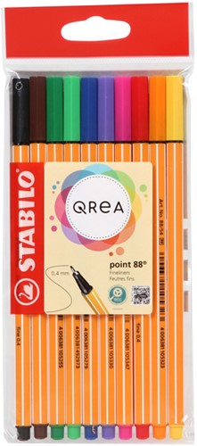 Fineliner STABILO Point 88/10 Qrea Edition Fin assorti 10 pièces