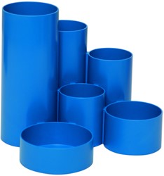 Organisateur de bureau MAULtubo 6 compartiments Ø150x125mm bleu