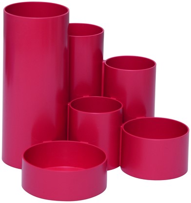 Organisateur de bureau MAULtubo 6 compartiments Ø150x125mm rouge
