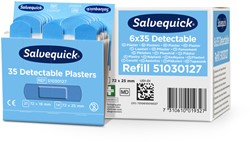 Salvequick blau nachweisbar Nachfüllpackung 6x 35 Pflaster