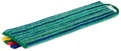 Mop Greenspeed Velcro microfibre avec bande récurage 45cm vert foncé