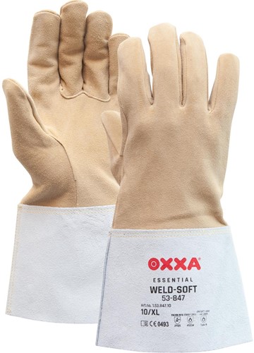 OXXA Weld-Soft 53-847 Lashandschoen Geel/wit 10/XL