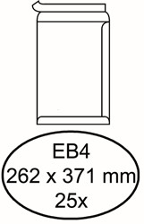 Umschlag Hermes Urkunde EB4 262x371mm selbstklebend weiß Packung mit 25 Stück