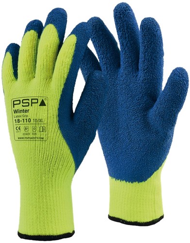 PSP 18-110 Winter Latex Blue/YLW, 10 18-110 Winter Latex Winterhandschoen