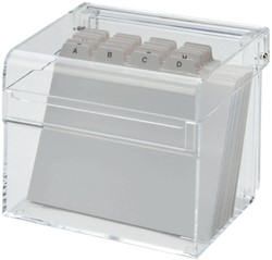 Kartenbox Maul mit Index DIN A7 Acryl