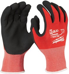 * Milwaukee 1417 UIT NASSORTIMENT * Gedipte werkhandschoenen snijklasse 1/A