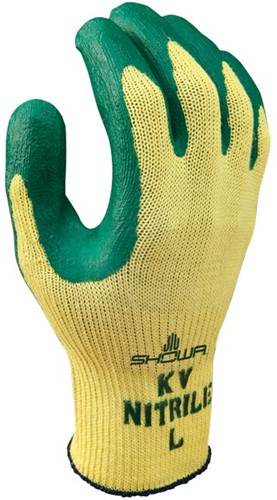 Showa GP-KV2R Kevlar geel/groen, 7-S GP-KV2R Snijbestendige handschoen