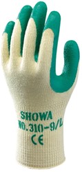 Showa 310 Latex groen/geel, mt 8-M 310 Green Werkhandschoen Latex