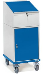 Verrijdbare kast met schrijfplank 2448 Onderbouw stalen kast