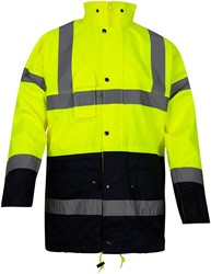 OXXA Alberto 0980 Parka Fluo Geel/marineblauw S