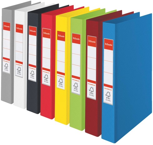 Ringbuch Esselte VIVIDA A4 2-Ring O-Mechanik 25mm PP rot-3