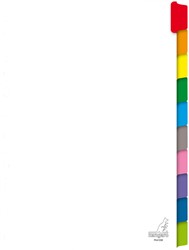 Intercalaire Kangaro PK410M A4 23 perforations 10 onglets carton blanc