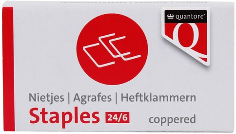 Agrafes Quantore 24/6 cuivré 1000 pièces