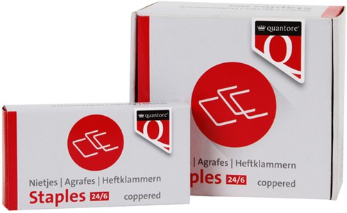 Heftklammern Quantore 24/6 verkupfert 1000 Heftklammern-2