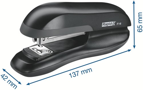 Tischhefter Rapid Fashion Halbstreifen F16 20 Blatt schwarz-3