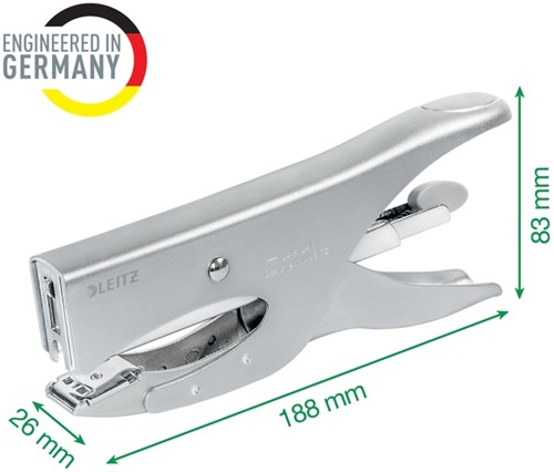 Niettang Leitz achterlaadmodel P3 40 vel zilver-2