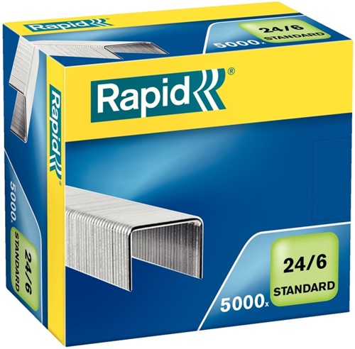 Nieten Rapid 24/6 gegalvaniseerd standaard 5000 stuks