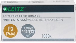 Agrafes Leitz 24/6 blanc 1000 pièces