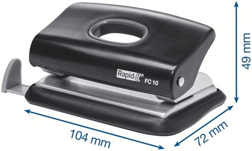 Perforator Rapid Fashion FC10 mini 10 Blatt schwarz-3