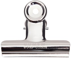 Papierklammer MAUL Bulldog 70mm Kapazität 40mm silber 5 Stk