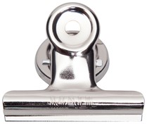 Büroklammer MAUL Bulldogge mit Magnet 52mm silber 2 Stk