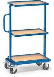 Product attribute: title. Text to translate: Side table 32901 - with shelves Loading area 600 x 400 mm