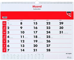 Monthly calendar 2026 Quantore
