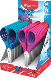 Schaar Maped Essentials Soft 13cm display á 24 stuks assorti