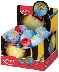 Taille-crayon Maped Globe 1 trou présentoir 16 pièces assorti