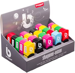 Taille-crayon/gomme Bruynzeel Teens présentoir 25 pièces assorti