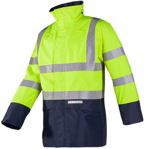 7219 Jas Elliston fluo geel/marine L 7219 Jas Elliston