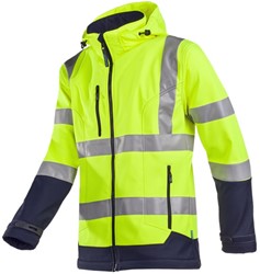 9933 Softshell Fuller fl geel/blauw XL 9933 Softshell Fuller