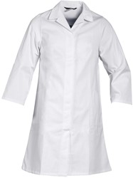 Havep 6129 Stofjas Dames poly/kat wit 34 Lange jas / Stofjas