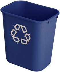 Papierkorb Rubbermaid Recycling mittel 26L blau