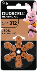 Batterie Duracell Hearing DA312 Ø7.9mm 180mAh 6 Stück