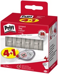 Correction tape Pritt Compact Flex 4.2mmx10m value pack of 4+1 free