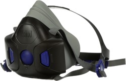 3M Secure Click HF-803SD Halfgelaatsmasker Donkergrijs L