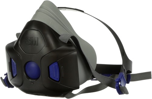 3M Secure Click HF-803SD Halfgelaatsmasker Donkergrijs L