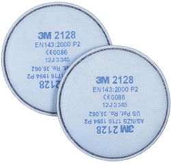 3M 2128 Stoffilter P2 R Wit