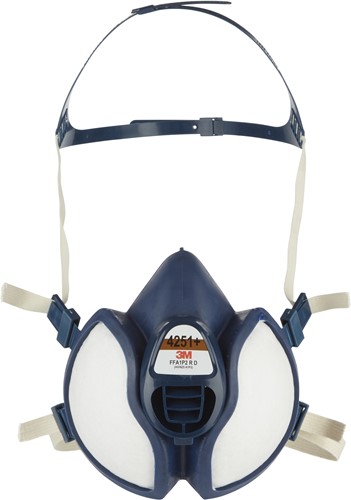 3M 4251+ FFA1-P2 R D Halfgelaatsmasker Blauw One Size