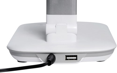 Bureau de lampe MAULjazzy LED intensité réglable + port USB blanc-3