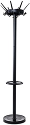 Kleiderständer MAUL Caligo stehend 175cm 32 Haken schwarz RAL9004
