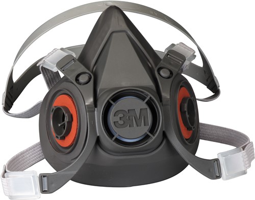 3M 6300 Halfgelaatsmasker Grijs L